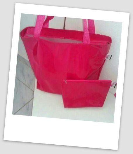 Bolsa praia verniz com necessair